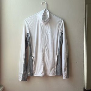 Adidas White Full Zip Jacket